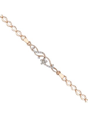 Stunning Floral Diamond Bracelet-hover