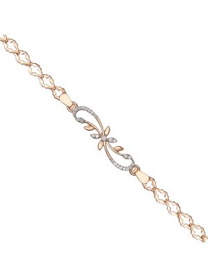 Attractive Floral Diamond Bracelet-hover