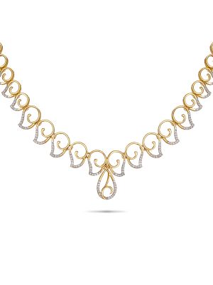 Elegant and Trendy Diamond Necklace-hover