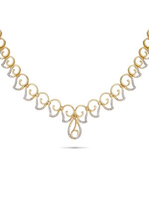 Elegant and Trendy Diamond Necklace-hover