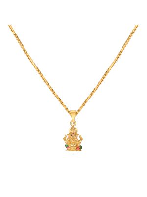 Lord Ganesha Gold Pendant-hover