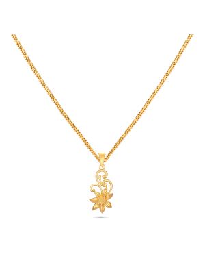 Charming Floral Gold Pendant-hover