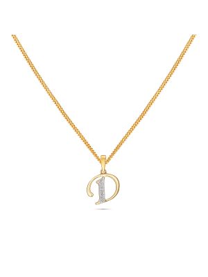 Letter D Diamond Pendant-hover