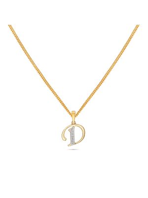 Letter D Diamond Pendant-hover