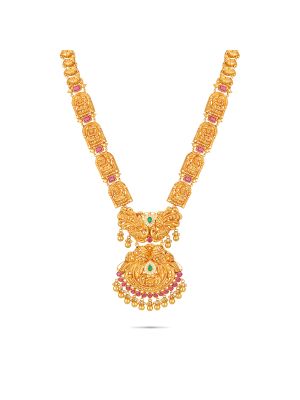 Enticing Floral Gold Haram-hover