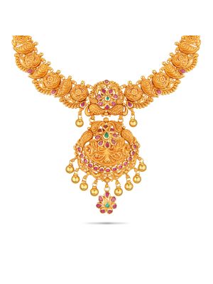 Mesmerising Gold Floral Necklace-hover