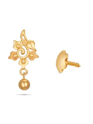 Elegant Gold Flower Earring-hover
