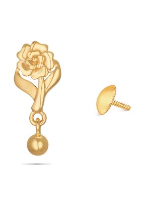Mesmerising Floral Gold Earring-hover