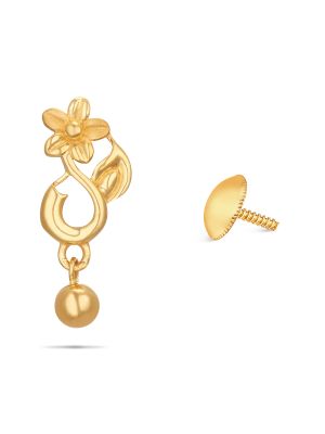 Elegant Floral Gold Earring-hover