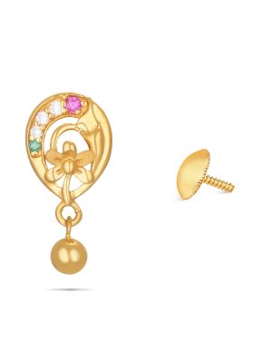 Exciting Floral Gold Earring-hover
