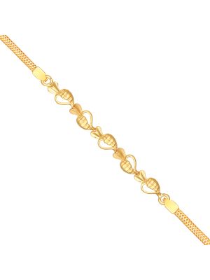 Heart Design Gold Bracelet-hover