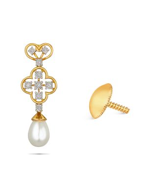 Enticing Floral Diamond Earring-hover