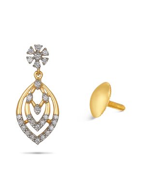 Enticing Floral Diamond Earring-hover