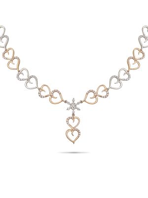Diamond Heart Necklace-hover