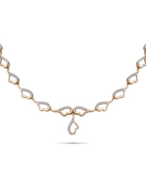 Stylish Diamond Necklace-hover