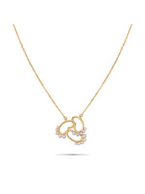Baby Feet Diamond Pendant With Chain-hover
