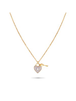 Kids Heart Diamond Pendant With Chain-hover