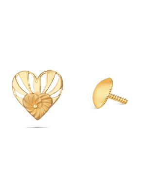 Heart Floral Gold Earring-hover