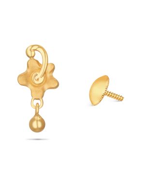 Gold Floral Earring-hover