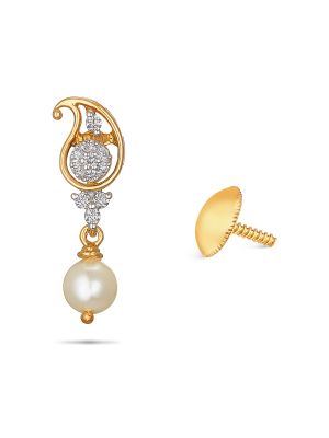 Pearl Diamond Earring-hover