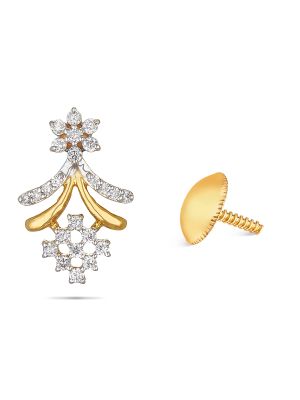 Diamond Flower Design Earring-hover