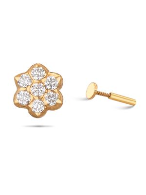 Diamond Floral Nose Pin-hover