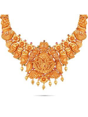 Mesmerising Floral Gold Necklace-hover