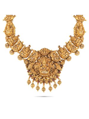 Elegant Bridal Gold Necklace-hover