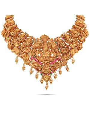 Mesmerising Temple Gold Necklace-hover