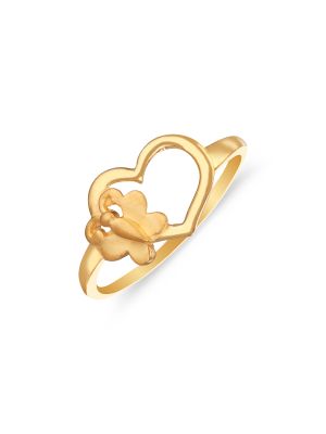 Pretty Heart Gold Ring-hover