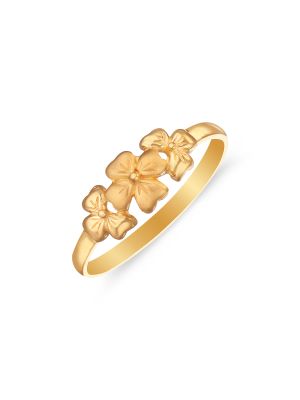 Stunning Floral Gold Ring-hover