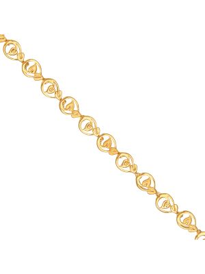 Leaf Design Gold Bracelet-hover