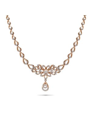 Elegant And Trendy Diamond Necklace-hover