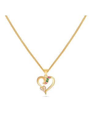 Stunning Heart Gold Pendant-hover