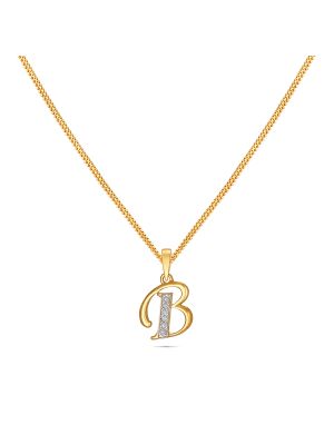 Letter B Diamond Pendant-hover