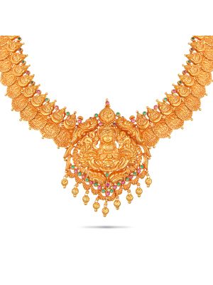 Traditional Lakshmi Kasu Necklace-hover