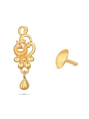 Gold Peacock Earring-hover