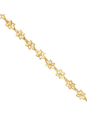 Floral Design Gold Bracelet-hover