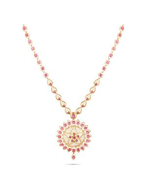 Elegant Ruby Stone Gold Malai-hover