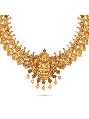 Exciting Nagas Antique Gold Necklace-hover