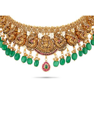 Stunning Gold Antique Choker Necklace-hover