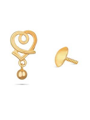 Heart Design Gold Earring-hover