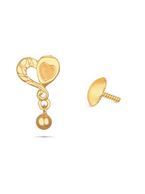 Heart Design Gold Earring-hover