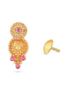 Traditional Wear Gold Earring-hover