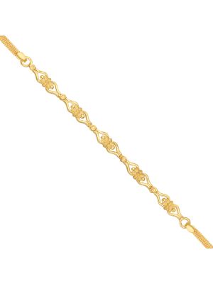 Elegant Floral Gold Bracelet-hover