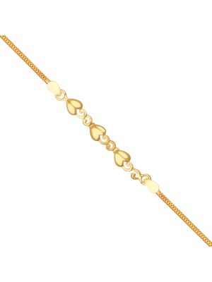 Heart Design Gold Bracelet-hover
