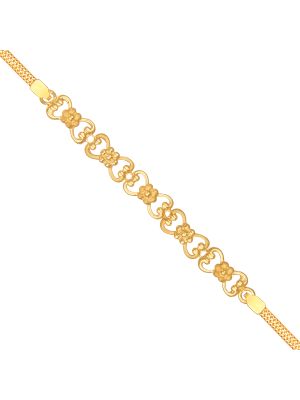 Stunning Floral Gold Bracelet-hover