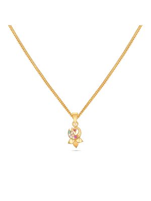 Elegant Peacock Gold Pendant-hover