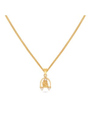 Lord Ganesha Gold Pendant-hover