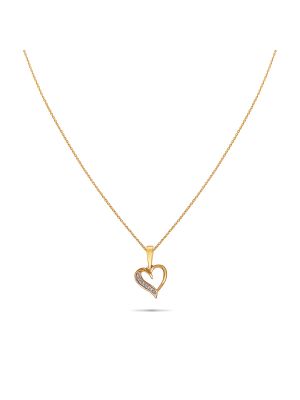 Heart Diamond Pendant With Chain-hover
